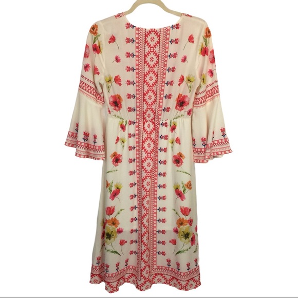 JEALOUS TOMATO Floral Midi DRESS S Bell Poppies - Picture 7 of 12